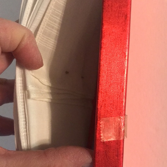 Handkerchief Set of 3 Blue, Brown and Red Stitching still pinned in box … - Picture 10 of 10